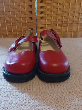 Dark Red Mary Janes, Size 6 Womens, Brand New